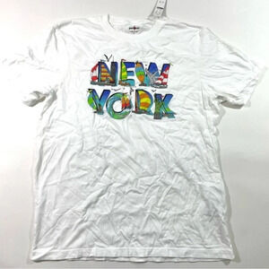 New J Crew Mens New York Graphic Tee Shirt White